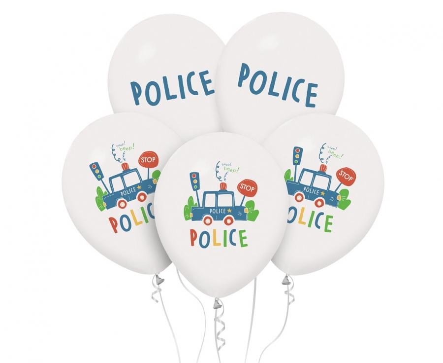 Balony Police Policja 12" 5szt. GZ-POL5 Godan