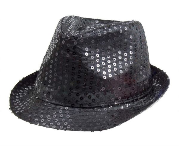 Kapelusz czarny cekin TZ-KNCR GoDan