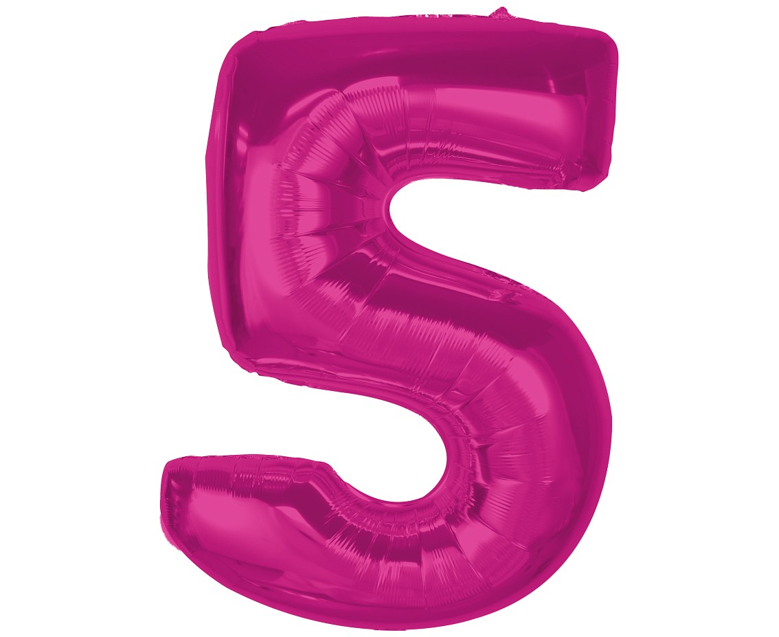 Balon foliowy Smart cyfra 5 różowa 92cm CH-S9R5 GoDan