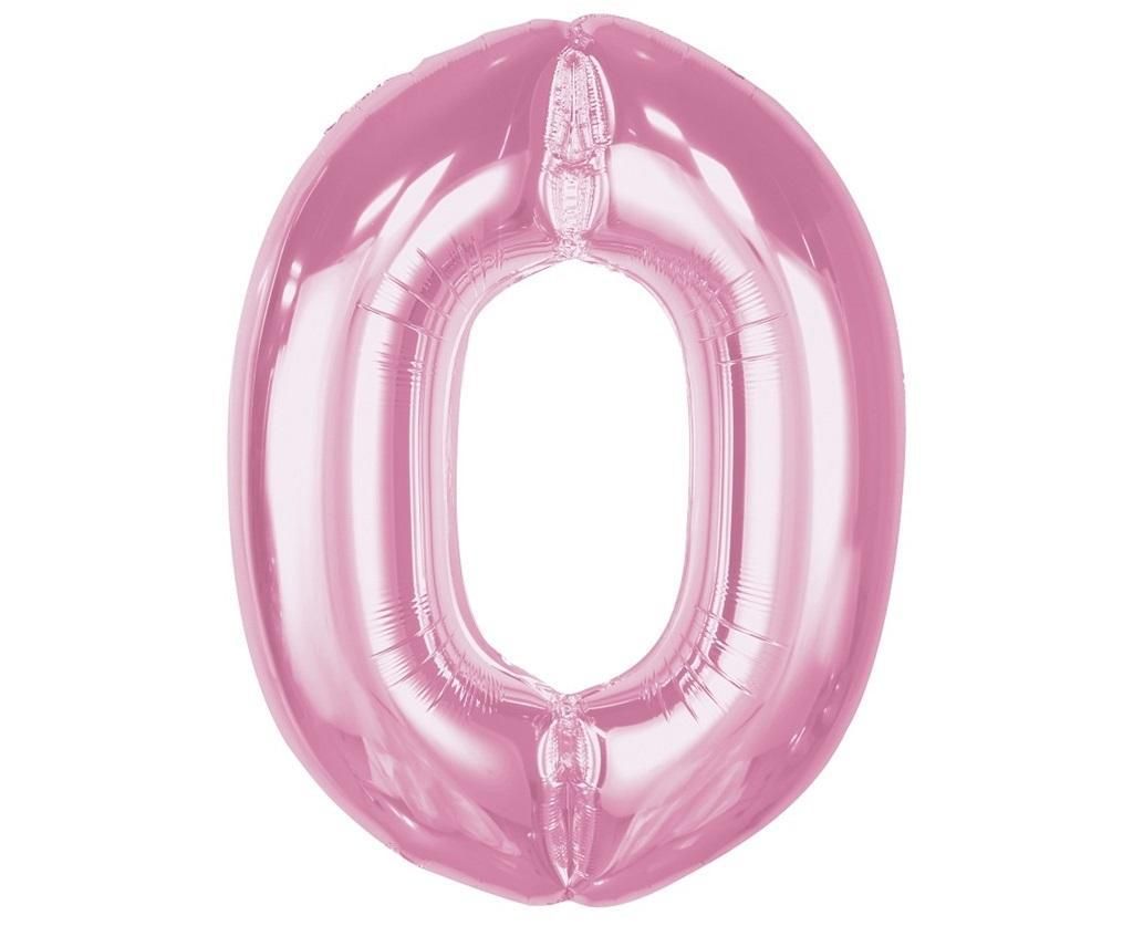 Balon foliowy B&C cyfra "0" j. różowa 92cm CH-S9J0 GoDan