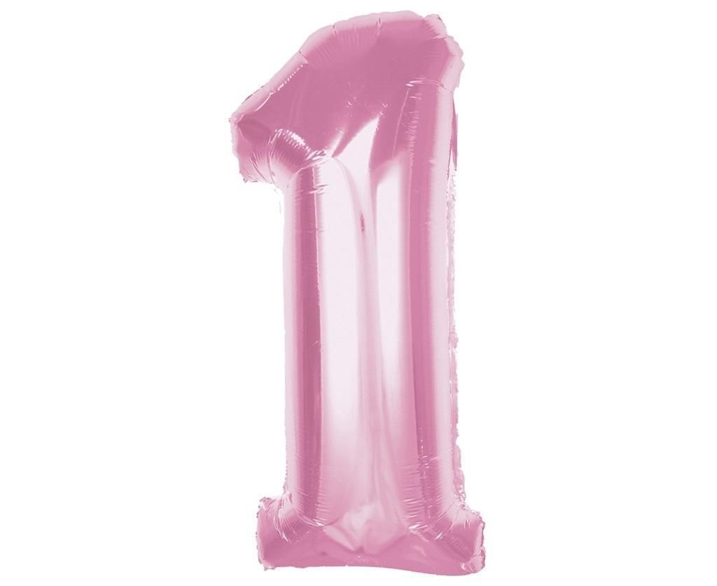 Balon foliowy B&C cyfra "1" j. różowa 92cm CH-S9J1 GoDan