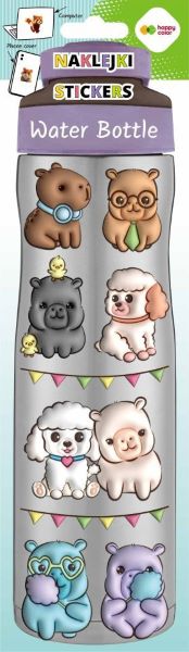 Naklejki na butelkę - Kapibara Kapi Fun 83x286mm Happy Color HA 4211 8328-KP02 GDD