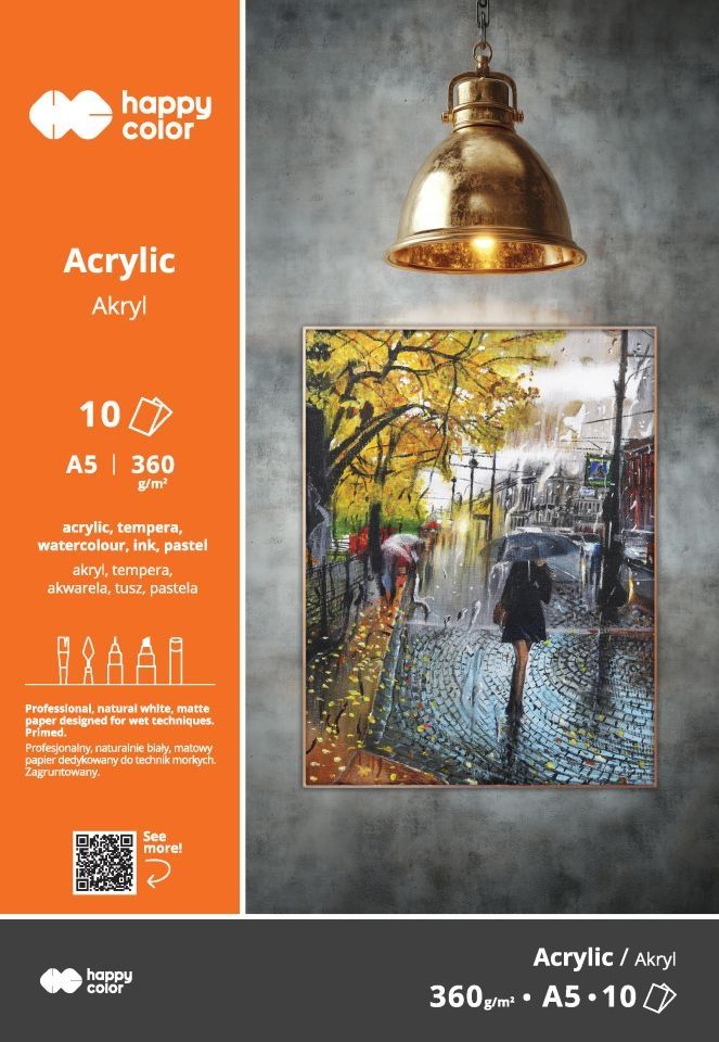 Blok do akrylu A5/10 360g Art Happy Color HA 7836 1520-AA10 GDD