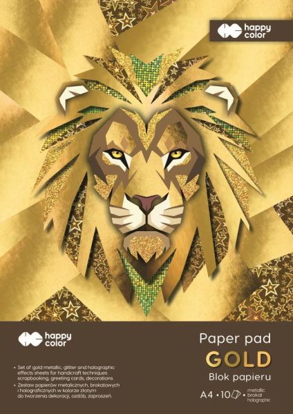 Blok Hobby Gold A4 150-230g 10ark Happy Color HA 7840 2030-GD GDD