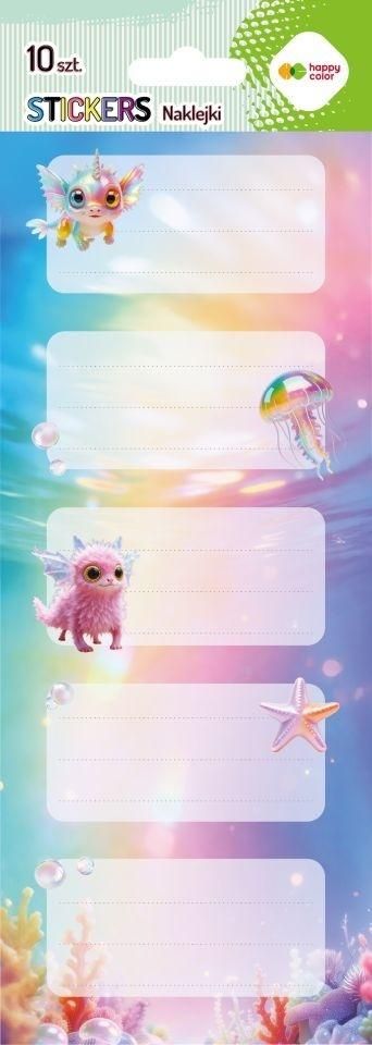 Naklejki na zeszyty - Aqua Cuties 86x255mm Happy Color HA 4225 8625-AC01 GDD