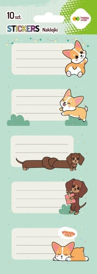 Naklejki na zeszyty - Corgi Team 86x255mm Happy Color HA 4225 8625-CT01 GDD