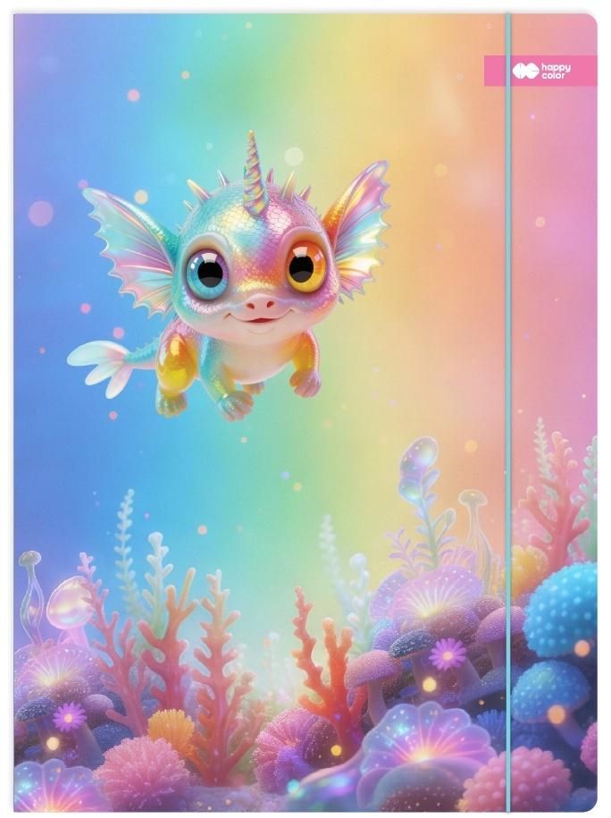 Teczka kartonowa z gumką Aqua Cuties Candy UV 24x31cm HA 7621 2431-AC02 Happy Color GDD