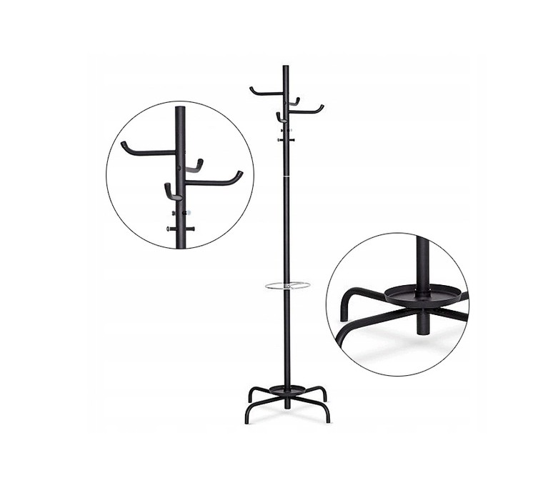 Wieszak na odzież ARIZONA stalowy czarny