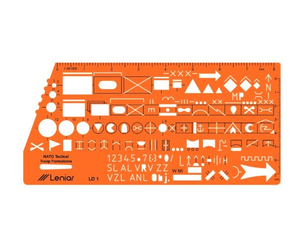 Szablon wojskowy NATO - linijka dowódcy Leniar 8353
