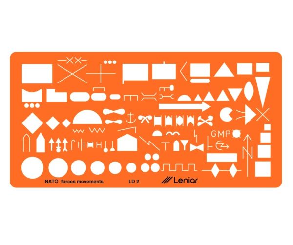 Szablon wojskowy NATO - linijka dowódcy Leniar 8355