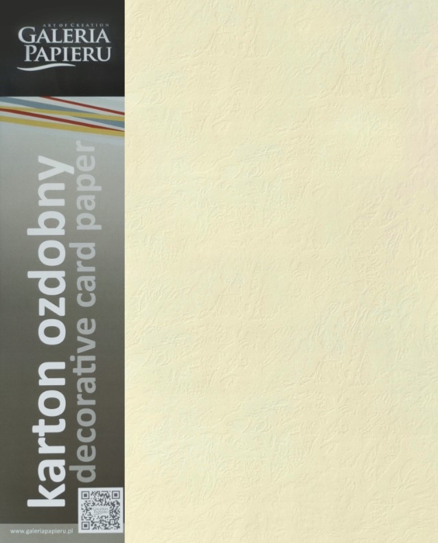 Karton ozdobny A4 20szt. skóra kremowy Argo 230g
