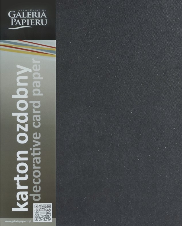 Karton ozdobny A4 20 arkuszy MIKA czarny  Argo 240g
