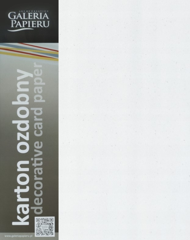Karton ozdobny A4 20 arkuszy MIKA biały Argo 240g