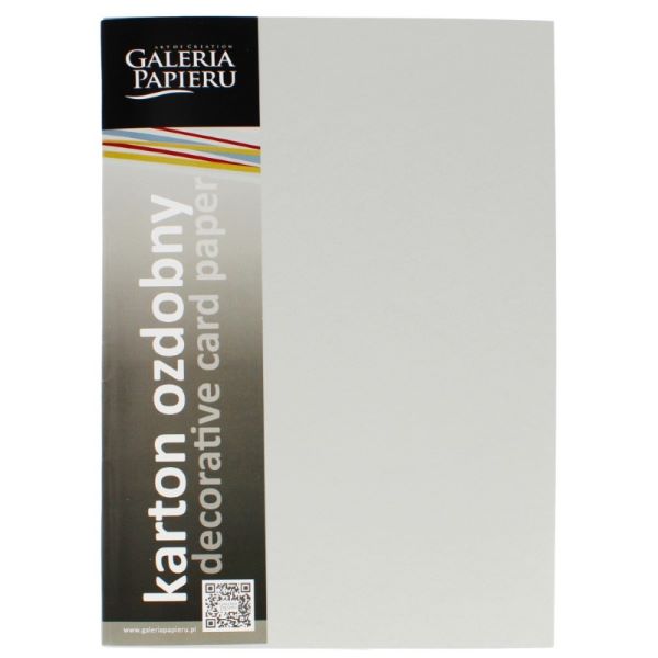 Karton ozdobny A4 (20) Gładki j.szary satynowany Argo 210g 205504