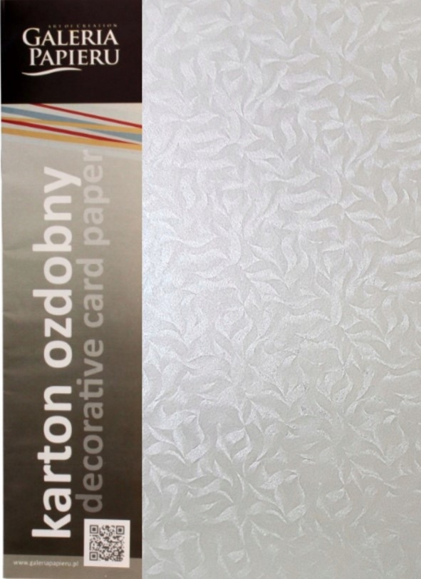 Karton ozdobny A4 20 arkuszy Olympia perłowa biel 220g Argo