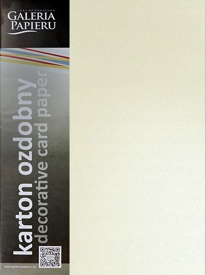 Karton ozdobny A4 20 arkuszy Millenium krem Argo 220g