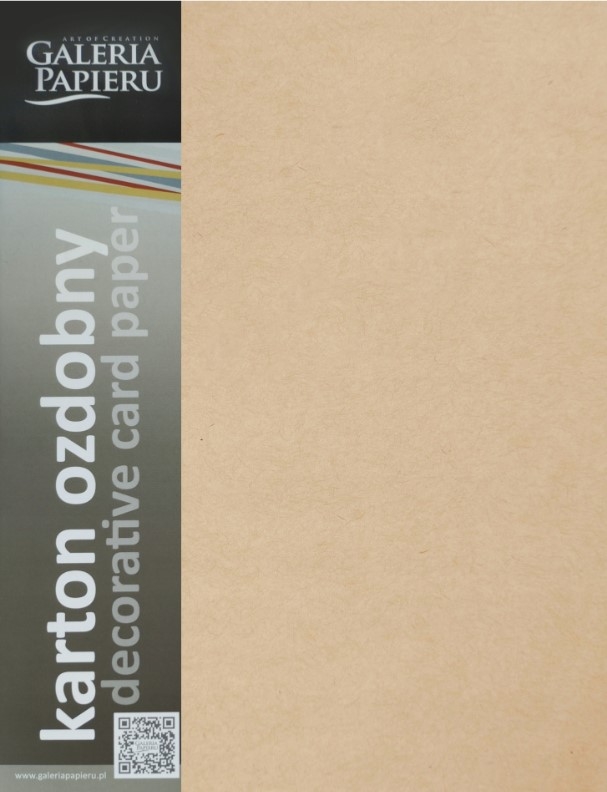 Karton ozdobny A4 20 arkuszy Nature ciemnobeżowy 220g/m2 Argo