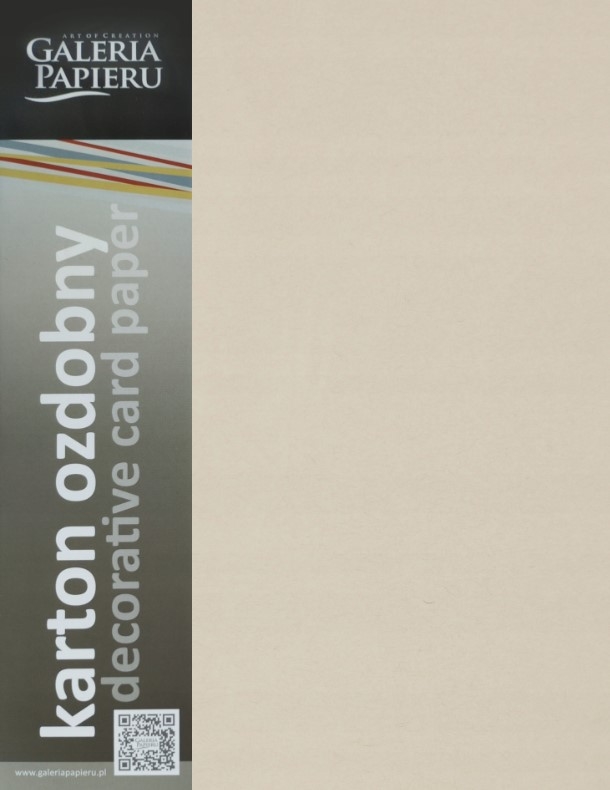 Karton ozdobny A4 20 arkuszy Nature jasnobeżowy 220g/m2 Argo