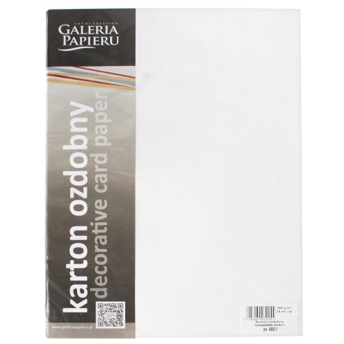 Karton ozdobny A4 (20) Sawanna biały  Argo 200g