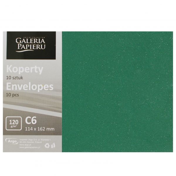 Koperta C6/10 Mika zielony P. 120g Argo [280248]