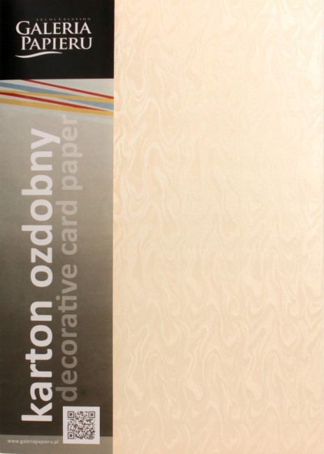 Karton ozdobny A4 20 arkuszy Papirus kremowy Argo 220g
