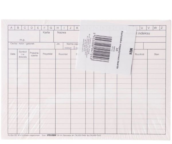 Kartoteka magaz. A5 (100) M24 (!) Stolgraf