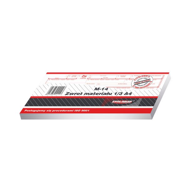 Zwrot materiału 1/3 A4 ZW M14 Stolgraf