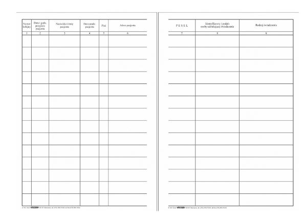 Księga główna przychodni A4 Z142 Stolgraf