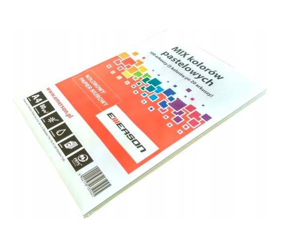 Papier ksero A4/ 80g (100) k.mix pastel (XEM1000) Emerson