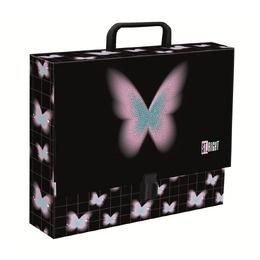 Teczka z rączką A4 XL (33x24,8x9cm)  St.Right Pastel Butterfly Majewski