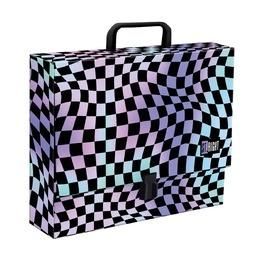 Teczka z rączką A4 XL (33x24,8x9cm)  St.Right Wavy Chessboard Majewski