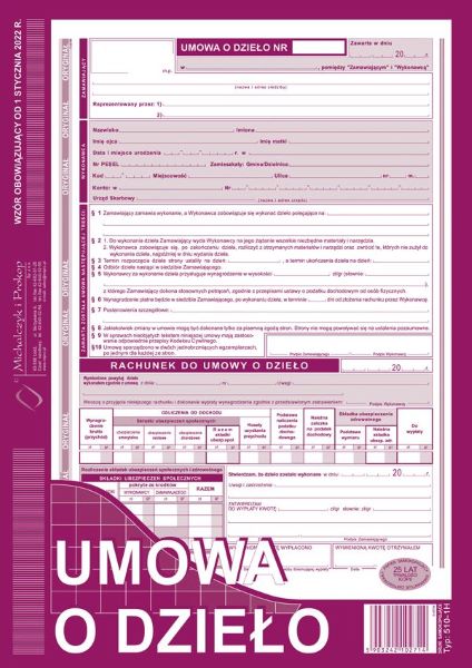 Umowa o dzieło A4 510-1H MiP