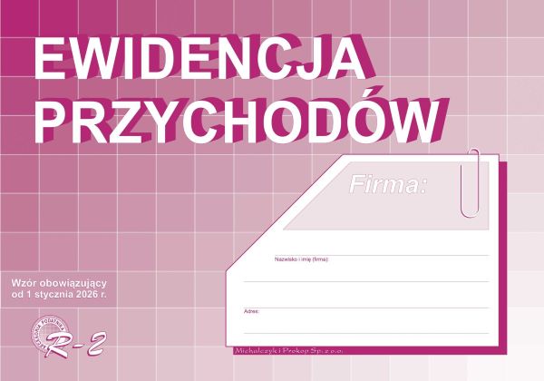 Ewidencja przychodów A4 R-2  MiP NOWA