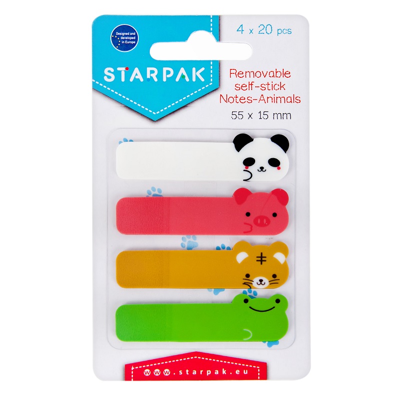 Zakładki ind. 15x55 4x20k. Animal 449403 Starpak