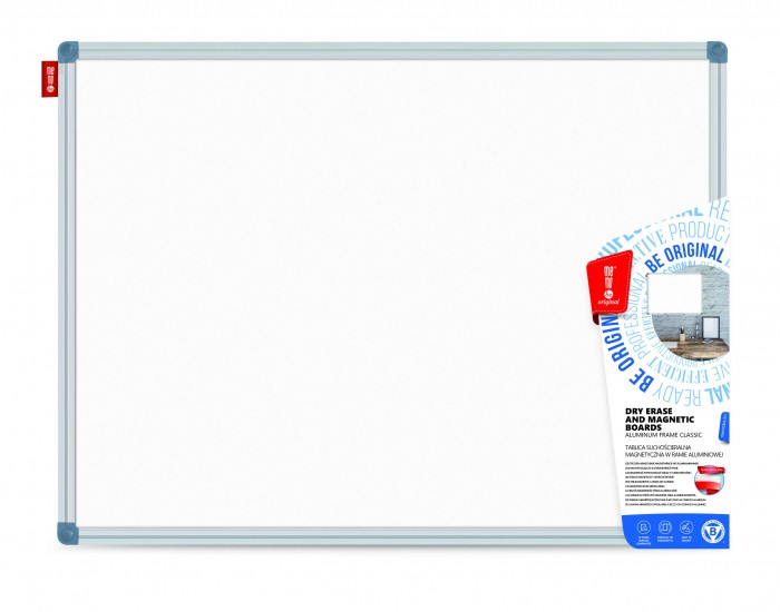 Tablica suchościeralna magnetyczna 30x40 MEMOBE biała, rama alu Classic Amex