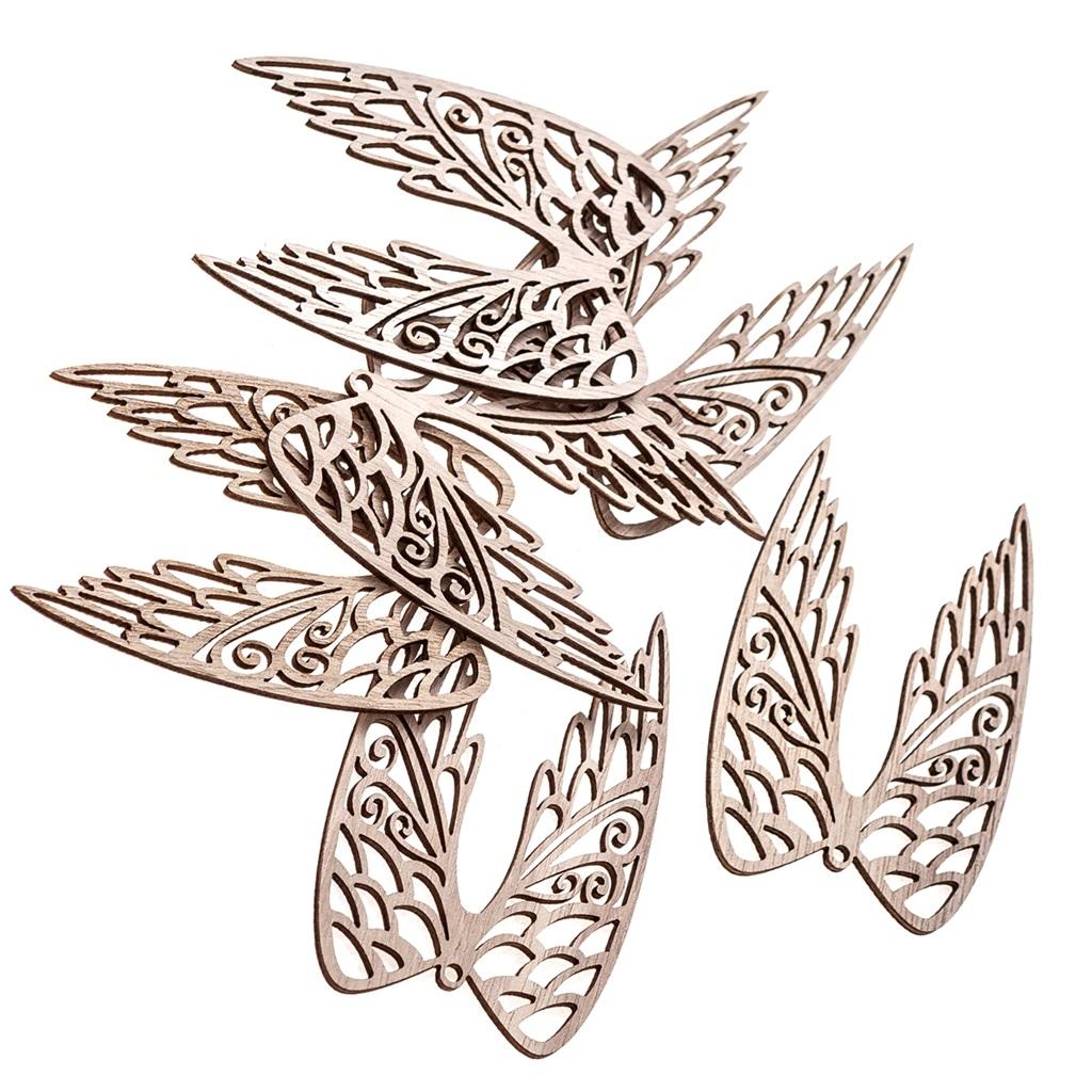 Kształty z drewna - Skrzydła 9cm 6szt DPDN-208 Dlprint