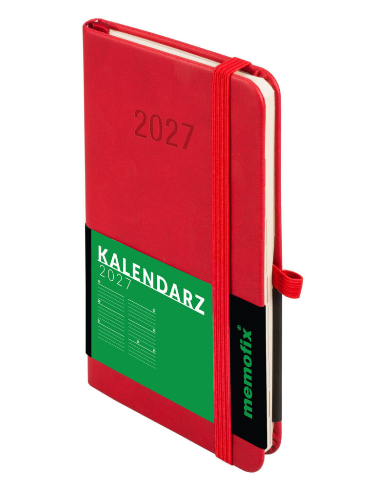 Kalendarz A6 Memofix tygodniowy czerwony Antra