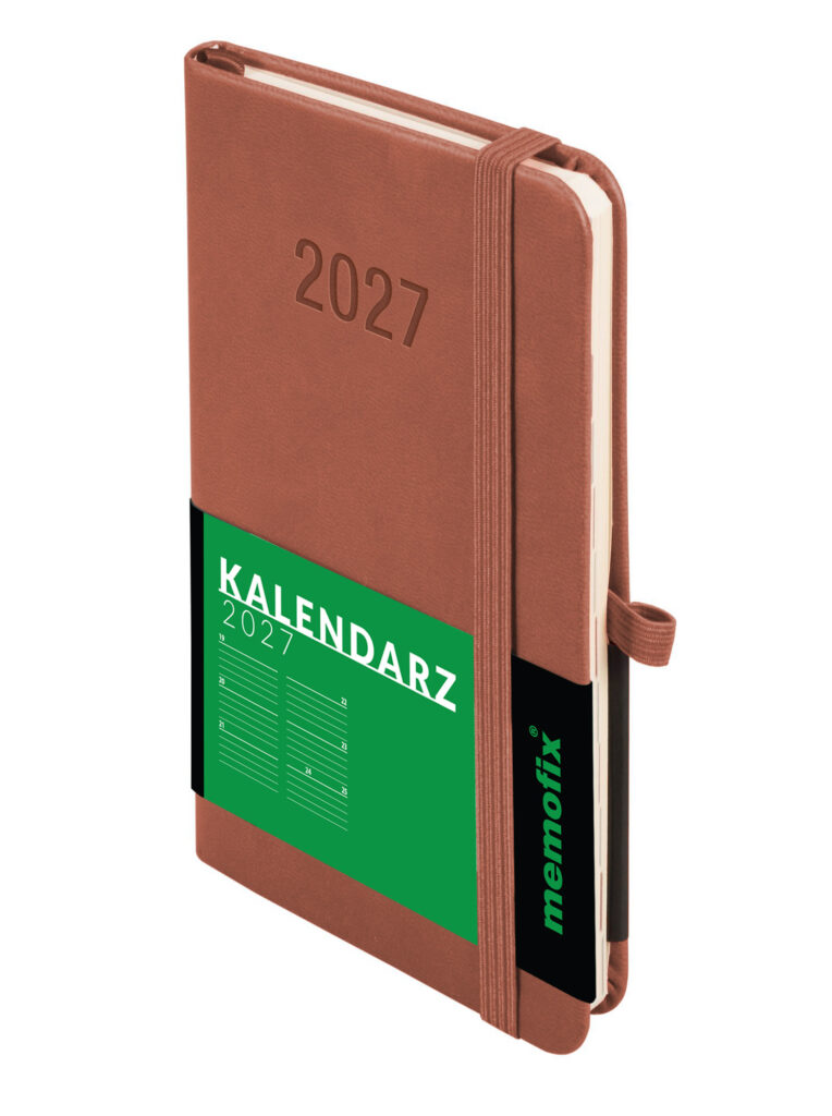 Kalendarz książkowy A6 TDW Memofix mocha Antra