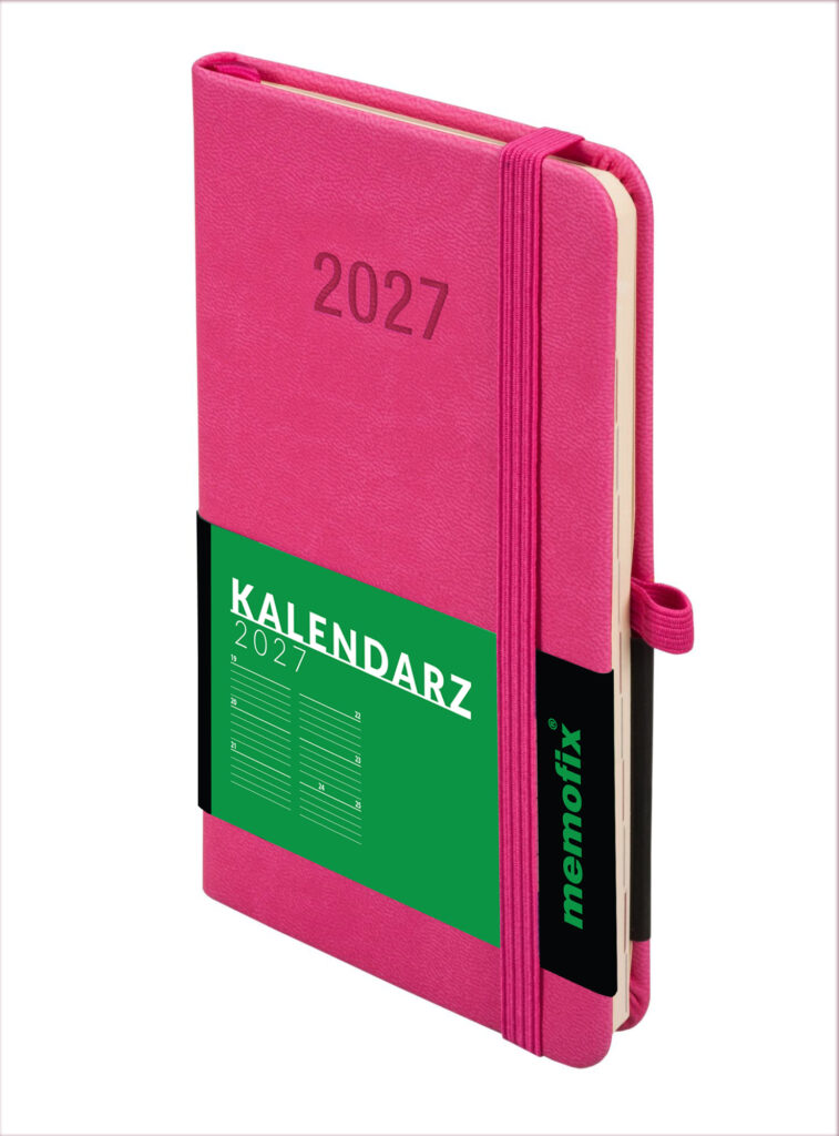 Kalendarz książkowy A6 TDW Memofix różowy Antra