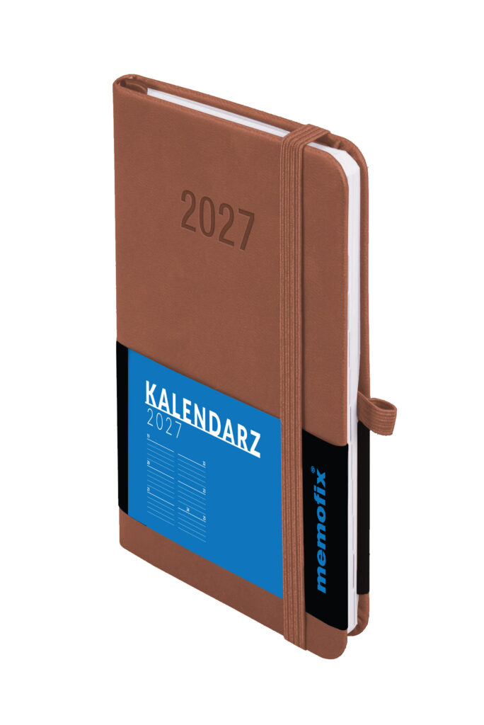 Kalendarz książkowy B6 TDW Memofix mocha Antra
