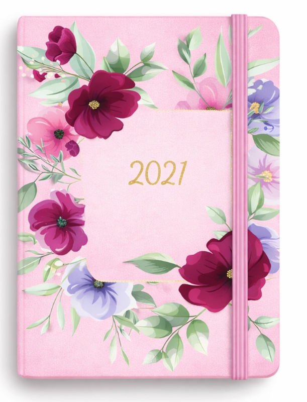 Kalendarz A5 Botanical dzienny Azalia różowa Antra