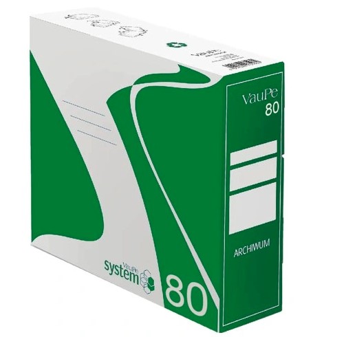 Pudło archiwizacyjne 80mm VauPe zielone. 434/06