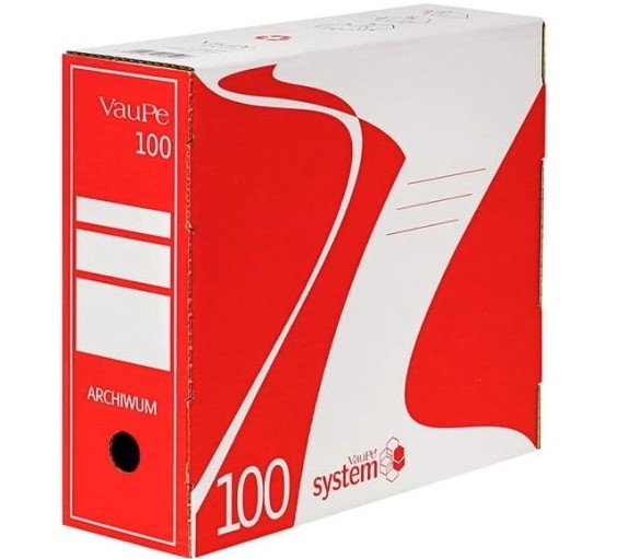 Pudło archiwizacyjne 100mm VauPe czerwone 435/01