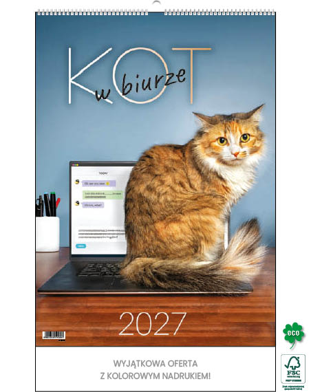 Kalendarz wieloplanszowy standard Kot w Biurze WP139 Jotan