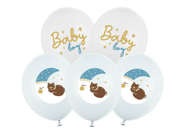 Balony gumowe 30cm Baby Boy 6szt SB14P-338-000-6 PartyDeco