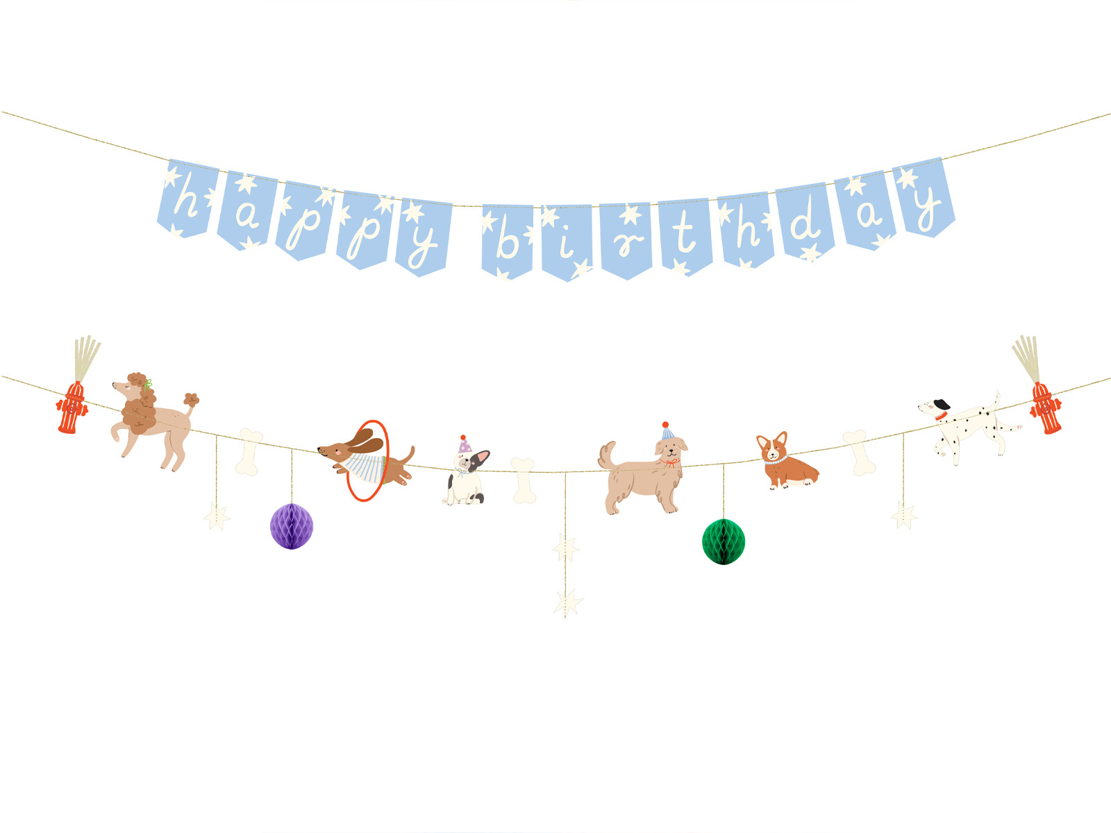 Baner Happy Birthday Pieski 210cm GRL121 PartyDeco