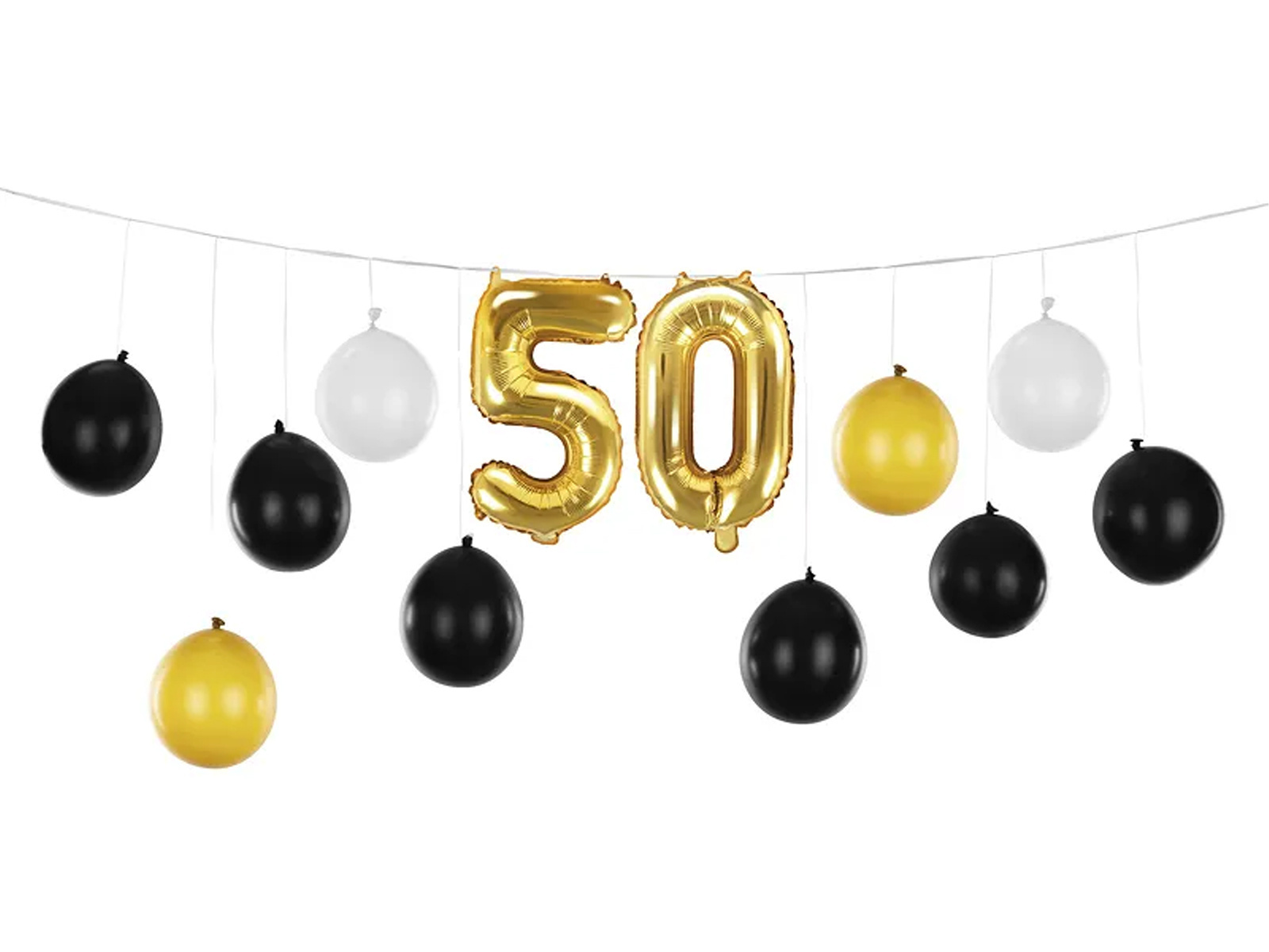 Girlanda balonowa 3w1 - 50 urodziny 260x32cm GBN20-50-019 PartyDeco