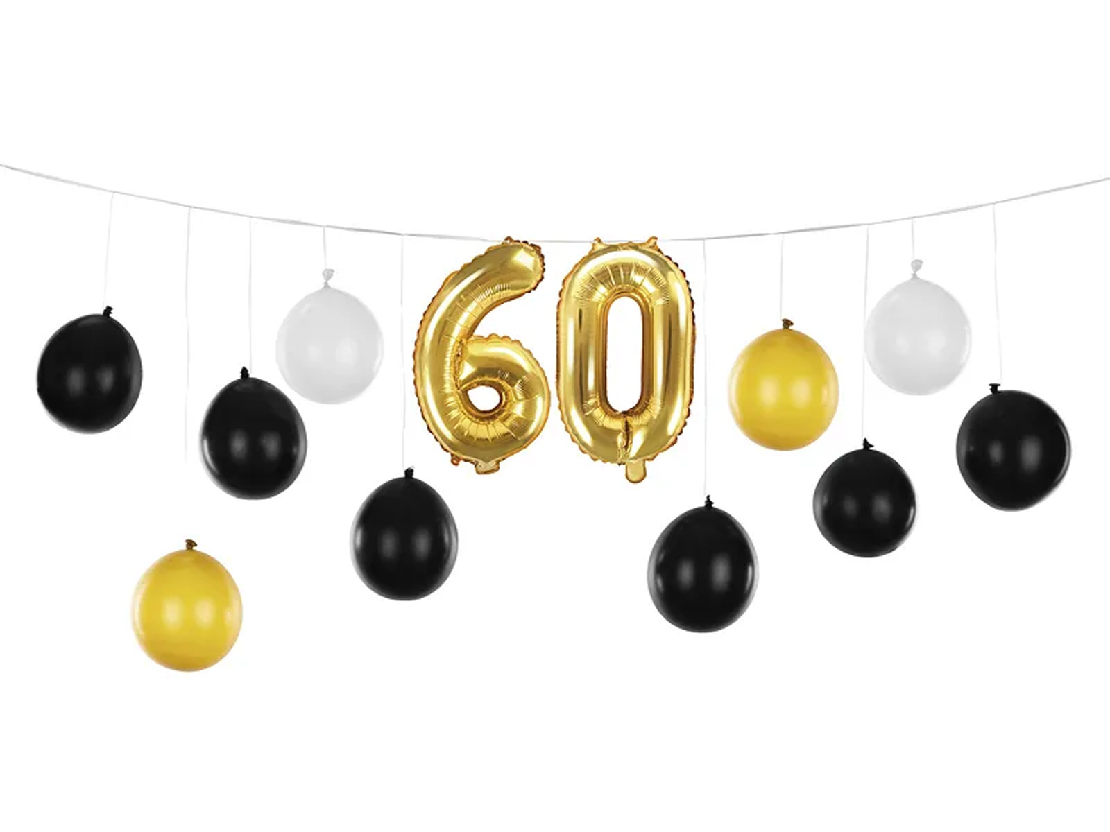 Girlanda balonowa 3w1 - 60 urodziny 260x32cm GBN20-60-019 PartyDeco