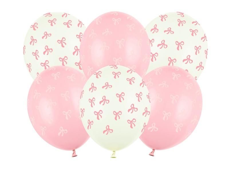 Balony gumowe 30cm Kokardki 6szt SB14P-340-000-6 PartyDeco