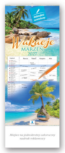 Kalendarz notatnikowy WN03 Wakacje marzeń Lucrum